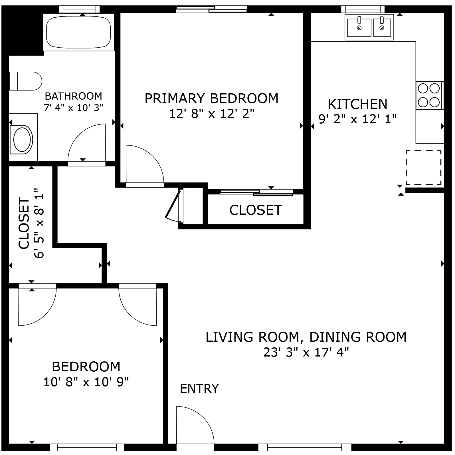 Remodeled 2-Bedroom / 1-Bathroom / Garage